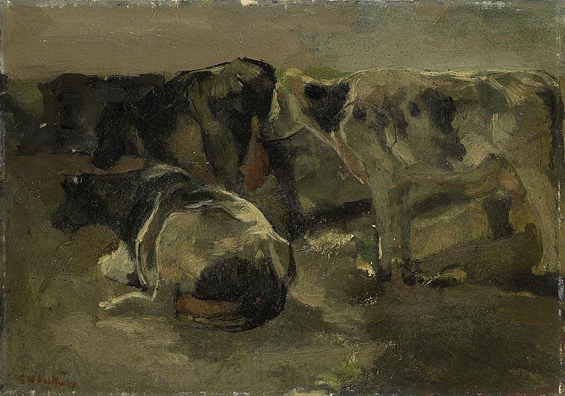George Hendrik Breitner Four Cows Norge oil painting art